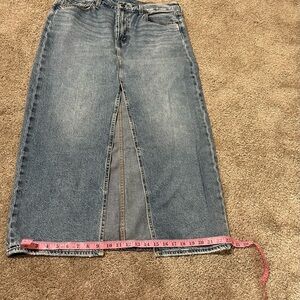 Women’s size 32 Levi’s premium long denim skirt.